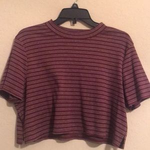 Red Striped Crop Top!